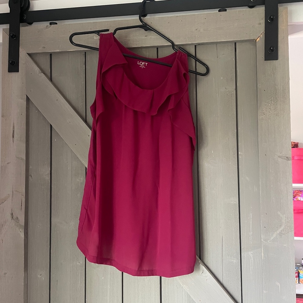 LOFT Pink Blouse Elegant Top